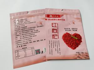 Quality Resealable Dried Wolfberry Standy Zipper Pouch Outstanding Moisture wholesale