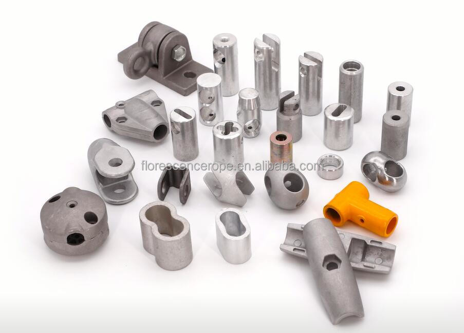 Crossed Wire Playground Rope Connector Parallel 16mm Aluminium