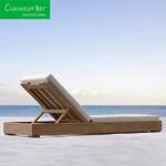 Modern Outdoor Furniture Beach Wood Sun Lounger Perfect for Hotel Patio Pool