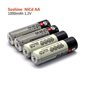 Quality Soshine 1.2V Ni-Cd Rechargeable AA/Mignon 1000mAh batteries wholesale