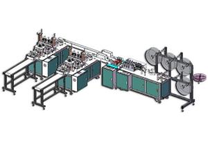 Quality PLC Control Non Woven Folded Disposable Face Mask Machine wholesale