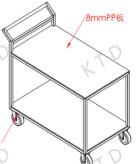 Quality Aluminum Tube Vertical Trolley Double Decker Flatbed Trolley wholesale