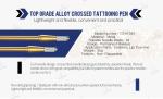 CE Safe Permanent Makeup Manual Tattoo Pen Gold Stainless Tattoo Eyebrow Pen