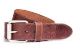 Men 'S Vintage Leather Classic Jean Belt With Zinc Alloy Pin Prong Buckle