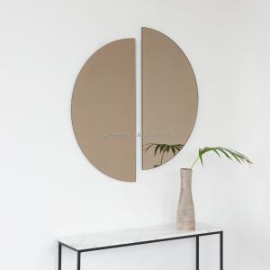 Quality Elegant Design Silver Lenses Material Bathroom Mirror Wall Mount for Home Decoration wholesale