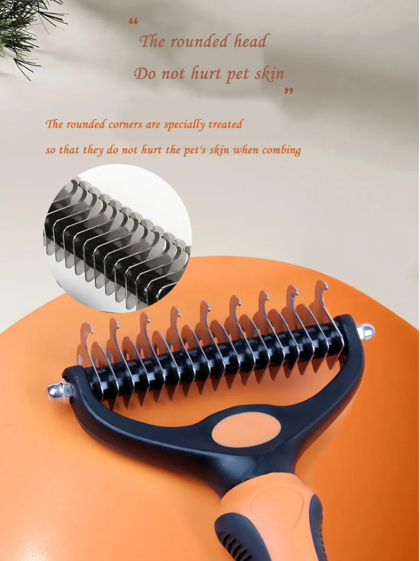 Stainless Steel Pet Grooming Brush Massage Dematting Double Sided Pet Cleaning Hair Removal Comb
