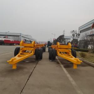 Quality Extendable Gooseneck Skeleton Flatbed Truck Container Chassis Semi Trailer for 12 Tires wholesale