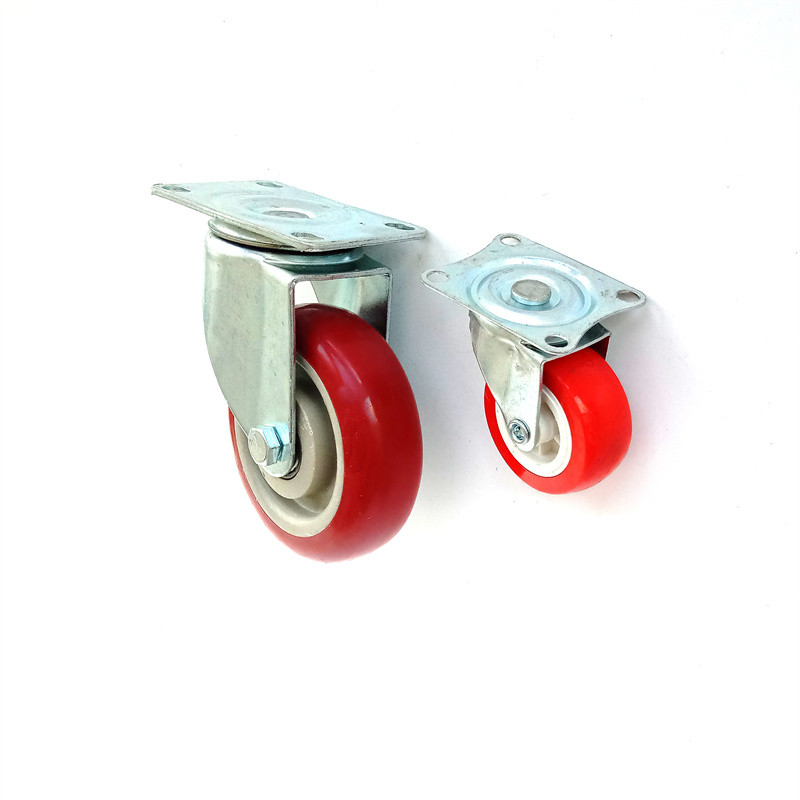Light Duty 1Inch Office Chair Casters PU Wheels For Trolley