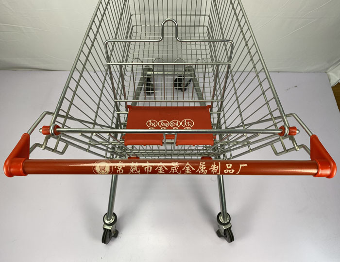 European Type 210L Large Shopping Cart Warehouse Q195 Steel Shopping Trolley Elevators Available