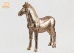 Decorative Gold Leaf Polyresin Animal Figurines Horse Sculpture Table Statue