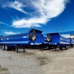 22 Cbm Solid Rounded Tipper Semi Trailer 2 Axles For Building Materials Truck