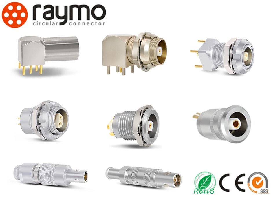 Multiple Keying Options Half Moon Connector , Coaxial Cable Elbow Crimp Print Contacts