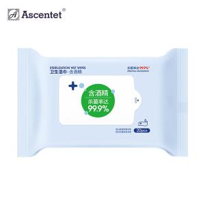 Quality Wholesale Custom 75% Alcohol Sanitizing Antibacterial Alcohol Wet Wipes Wet Tissue Wipe wholesale