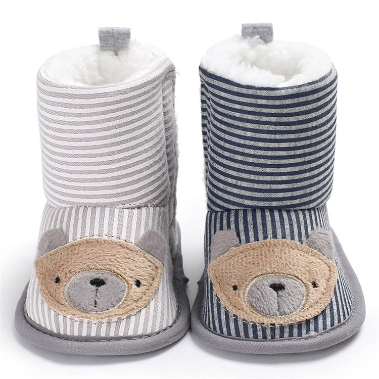 New designed Cotton fabric Cartoon animal 0-24 months toddler bear baby boots