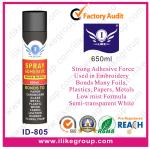 Black 600ml Cloth / Paper Textile Spray Glue Adhesive To Metal / Wood Or Glass