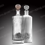 Whisky Brandy Empty Glass Bottles 750ml With Stopper Cork