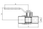 solder ball valve brass valve Forged Two-Piece Body Gas Water SS Manual Used for