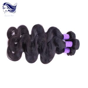 Quality Jet Black Virgin Peruvian Hair Extensions , No Shedding Hair Extensions wholesale