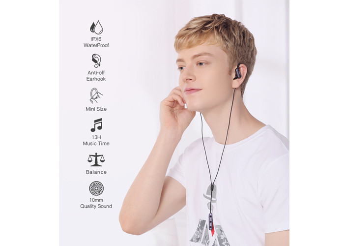 Anti - Off Wireless Bluetooth Sport Earbuds Mini Size Waterproof IPX6