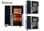 Stainless Steel 6 Trays Combi Oven With Boiler Electric LCD Version can storage