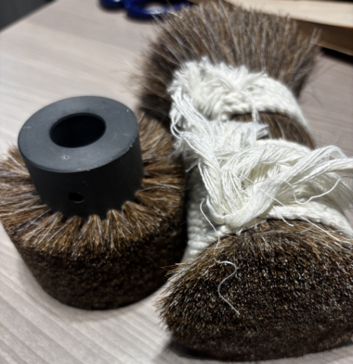 Industrial Custom Roller Brush Horsehair Material Cylindrical Brush For Cleaning