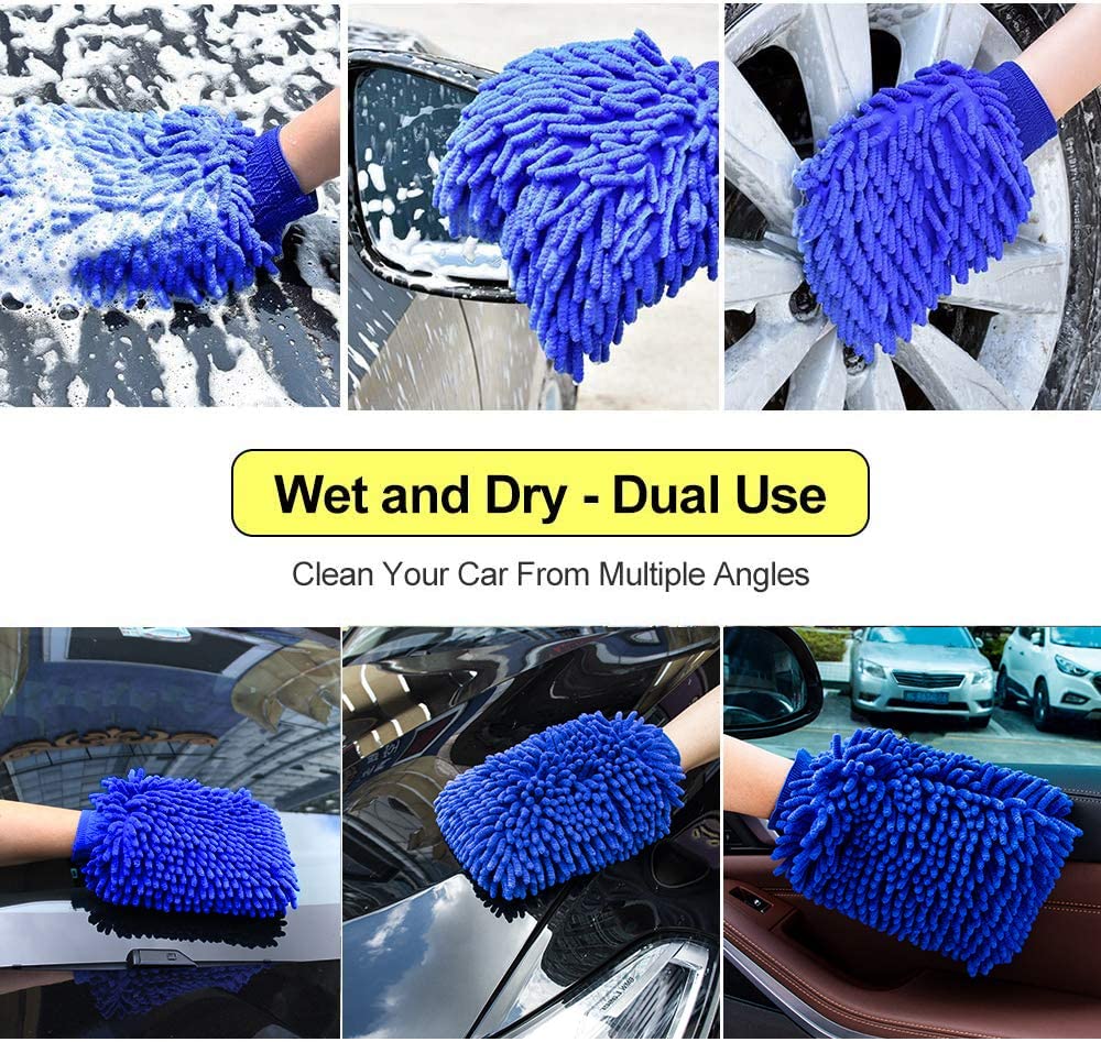 Lightweight Microfiber Car Wash Sponge Scratch Free Car Microfiber Sponge Portable