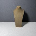 Brown Velvet Microfiber Necklace Holder Stand Medium Small Jewelry Mannequin
