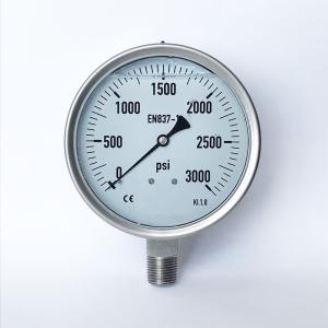 Quality 3000 Psi KL 1.0 125mm All Stainless Steel Pressure Gauge Glycerinum Filled Manometer wholesale