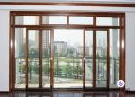 Soundproof Aluminum Powder Sliding Door And Window Wooden Grain Sliding Door
