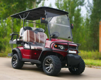 Luxury Four-Seater Electric Golf Cart Enjoy Prestigious Comfortable Riding Experience High-End Choice For Cruising On Green Golf Course