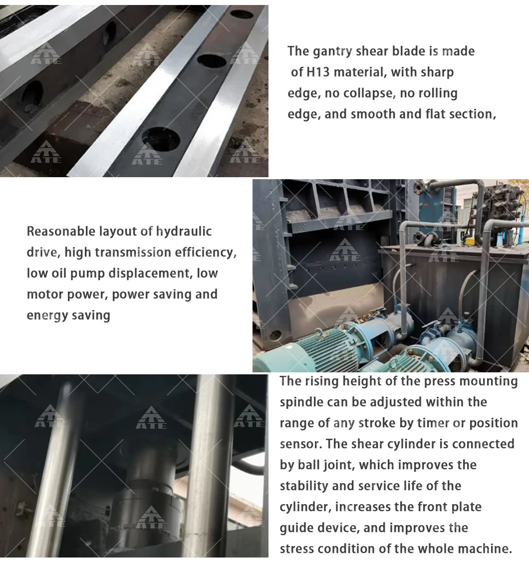 400T/500/630T/800T Gantry Shear Hydraulic Steel Scrap Metal Shear For Cutting