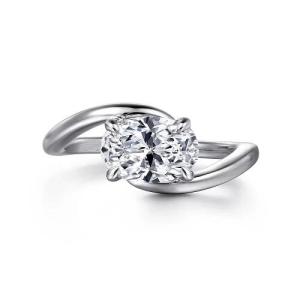Quality Lab Grown Oval Wedding Band 1 Carat Oval Cut Lab Grown Diamond Engagement Ring wholesale