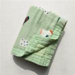 Portable Printed Swaddle Wrap Blanket Eco Friendly 100 Percent Soft Cotton