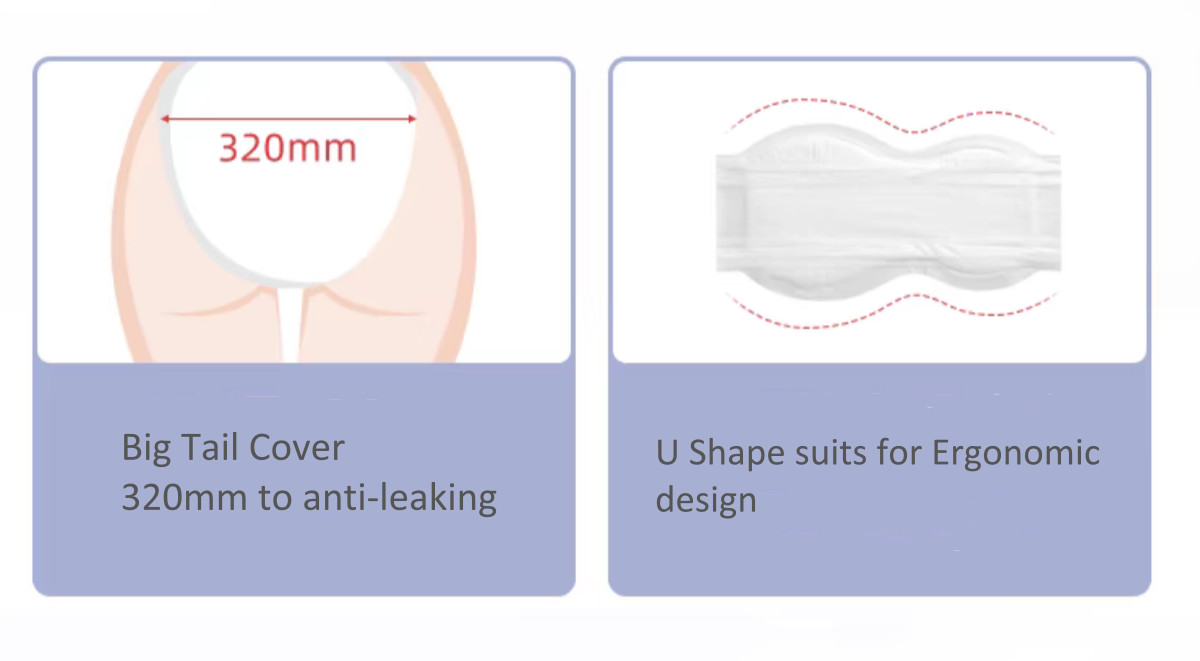 Wearable Disposable Postpartum Sanitary Pads Heavy Flow Girdle Stretchy Anti Leaking