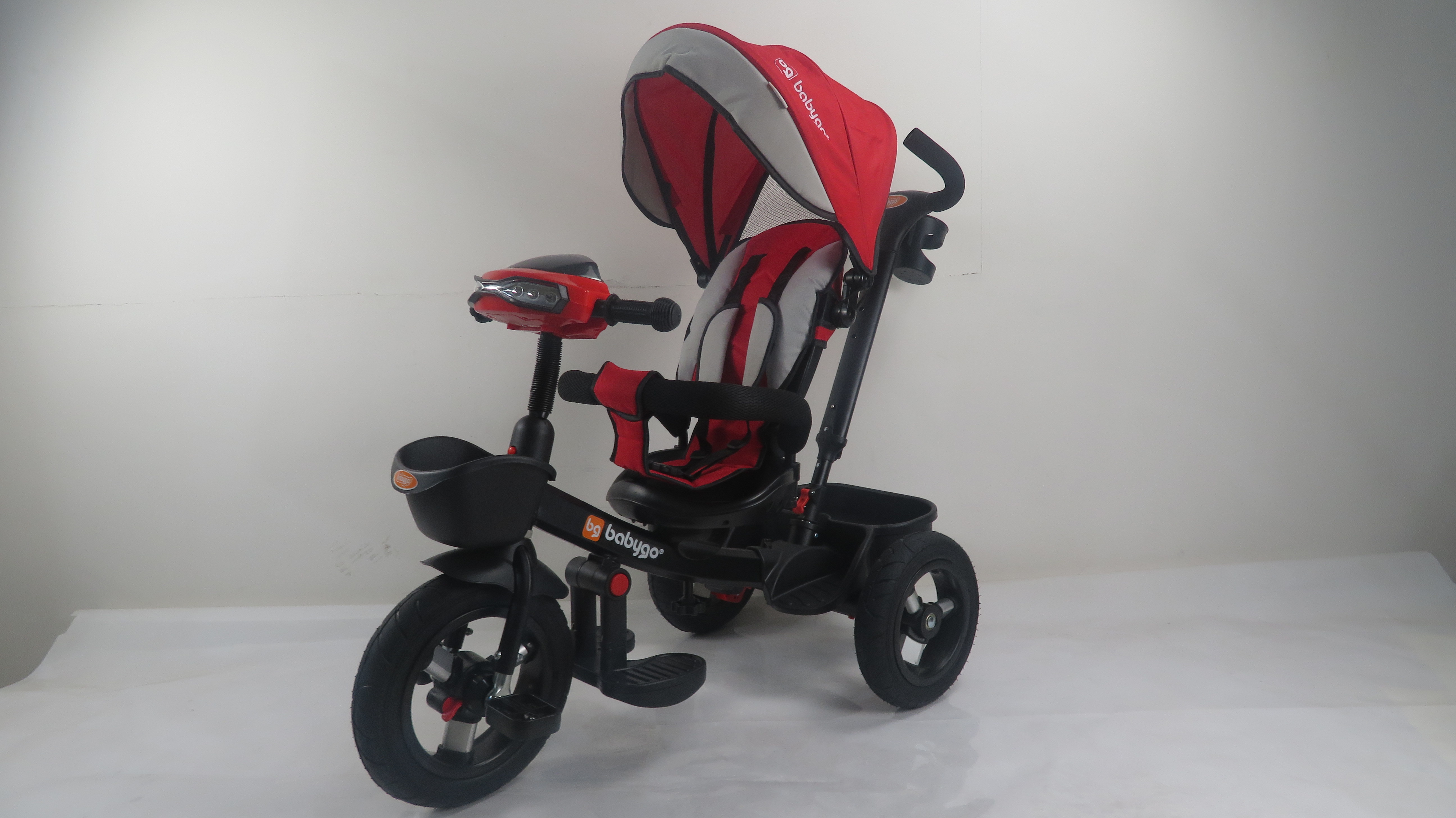 Stroller Octagonal Tube 4-In-1 Aluminum Alloy Explosion-Proof Wheels Front 10 Rear 8 With Music Head