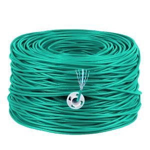 Quality LSZH UTP 100MHz 24 AWG Cat 5e Cable 1000ft Green High Sped Network Cable wholesale