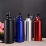 750mL Water Bottles With Carabiner Portable Aluminum Water Bottle Leakproof