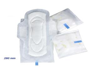 Quality White PE Backsheet Winged Hypoallergenic Sanitary Pads For Heavy Bleeding wholesale