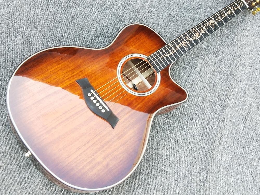 Cutaway KOA K24ce classic acoustic guitar / Factory Handmade 41 inchs Ebony fingerboard Acoustic Guitar