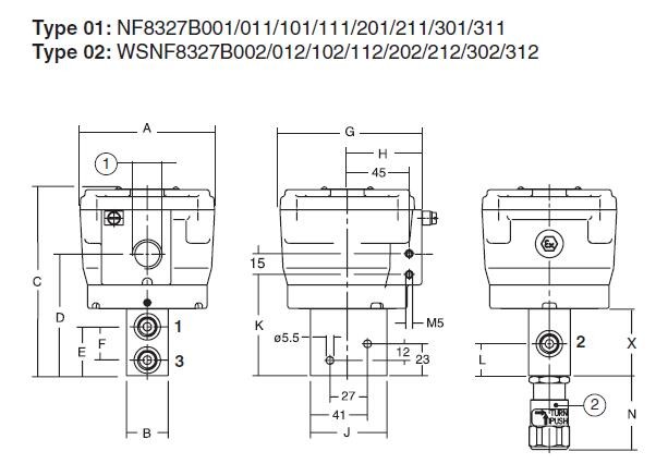 3/2 Inch Pneumatic Solenoid Valves WSNF8327 Flameproof Pneumatic Operated Valves