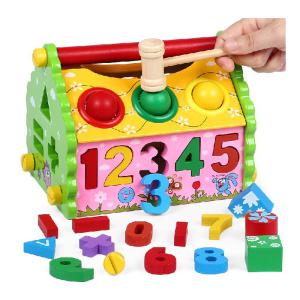 Quality Kids Shape Sorter Wisdom House Wooden Montessori Bright wholesale