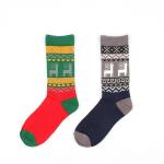 Promotional classic christmas deer patterned design winter thick pure cotton
