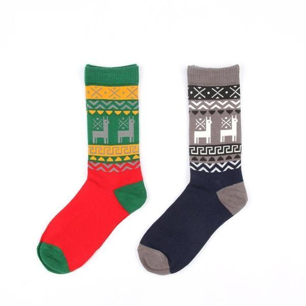 Promotional classic christmas deer patterned design winter thick pure cotton