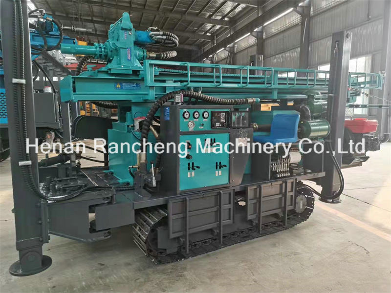 RCF450C 450m Steel Crawler Mounted Water Well Drilling Rig Air DTH Drilling Machine
