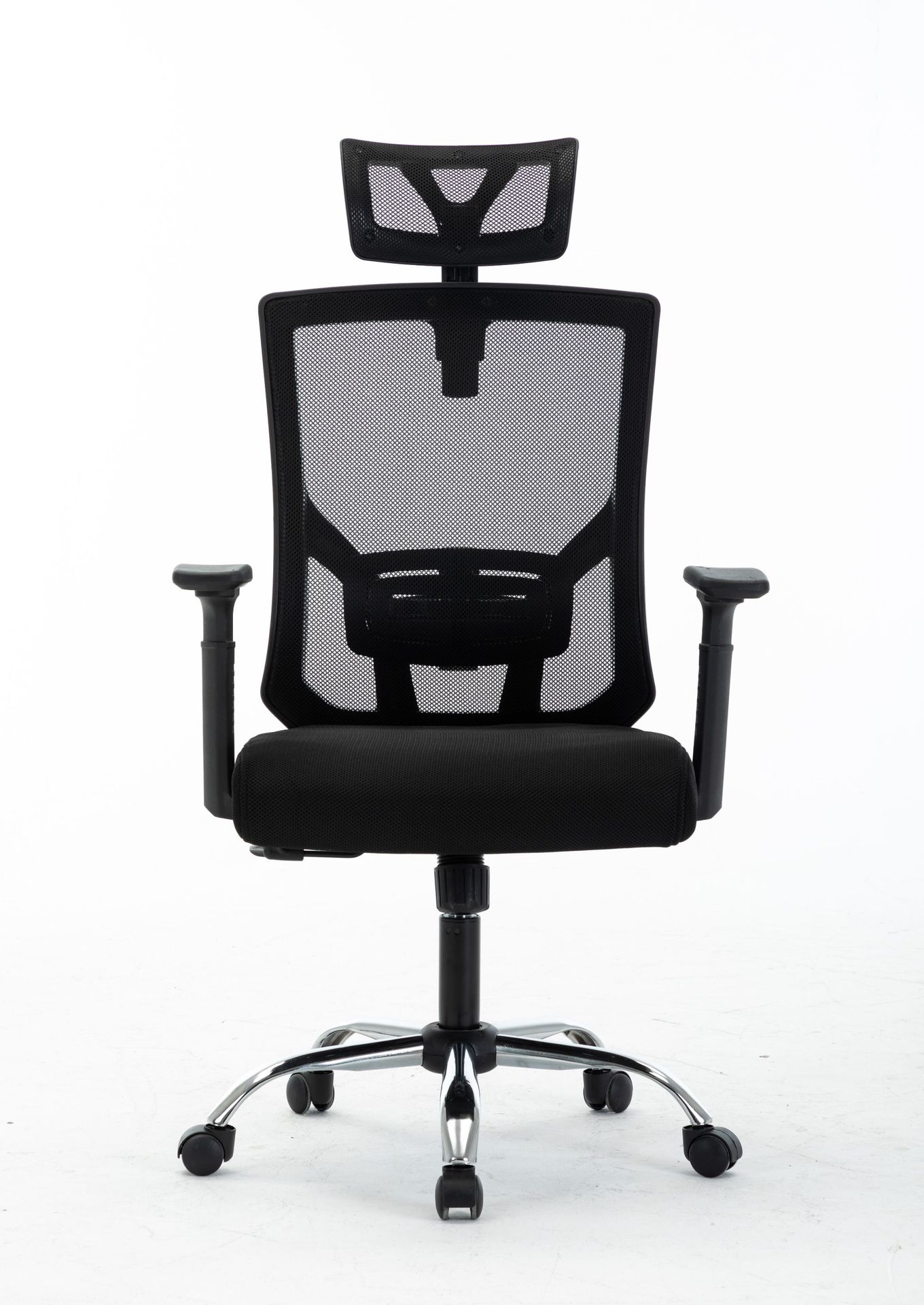 Effortlessly Work with this Adjustable Back Support and Headrest Mesh Swivel Office Chair