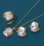Unique Crosses Pendant Necklace For Women Natural Freshwater Pearl Beads Natural