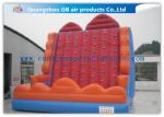Colorful Inflatable Climbing Wall , Sports Game Velcro Bounce House Mountain