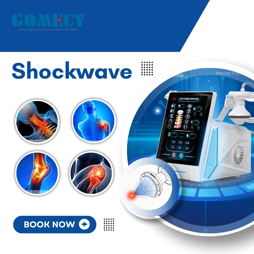 Portable Focus Shockwave Therapy Equipment For Physiotherapy Deep Tissue Healing Pain Relief Machine