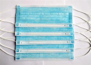 Quality BFE Exceeds 99% Disposable Mouth Mask , 3 Ply Face Mask Low Breathing Resistance wholesale