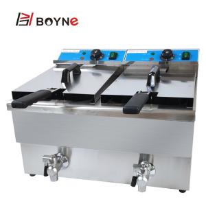 Quality 6.6kw Commercial Kitchen Cooking Equipment Electric Double Tank Fryer wholesale